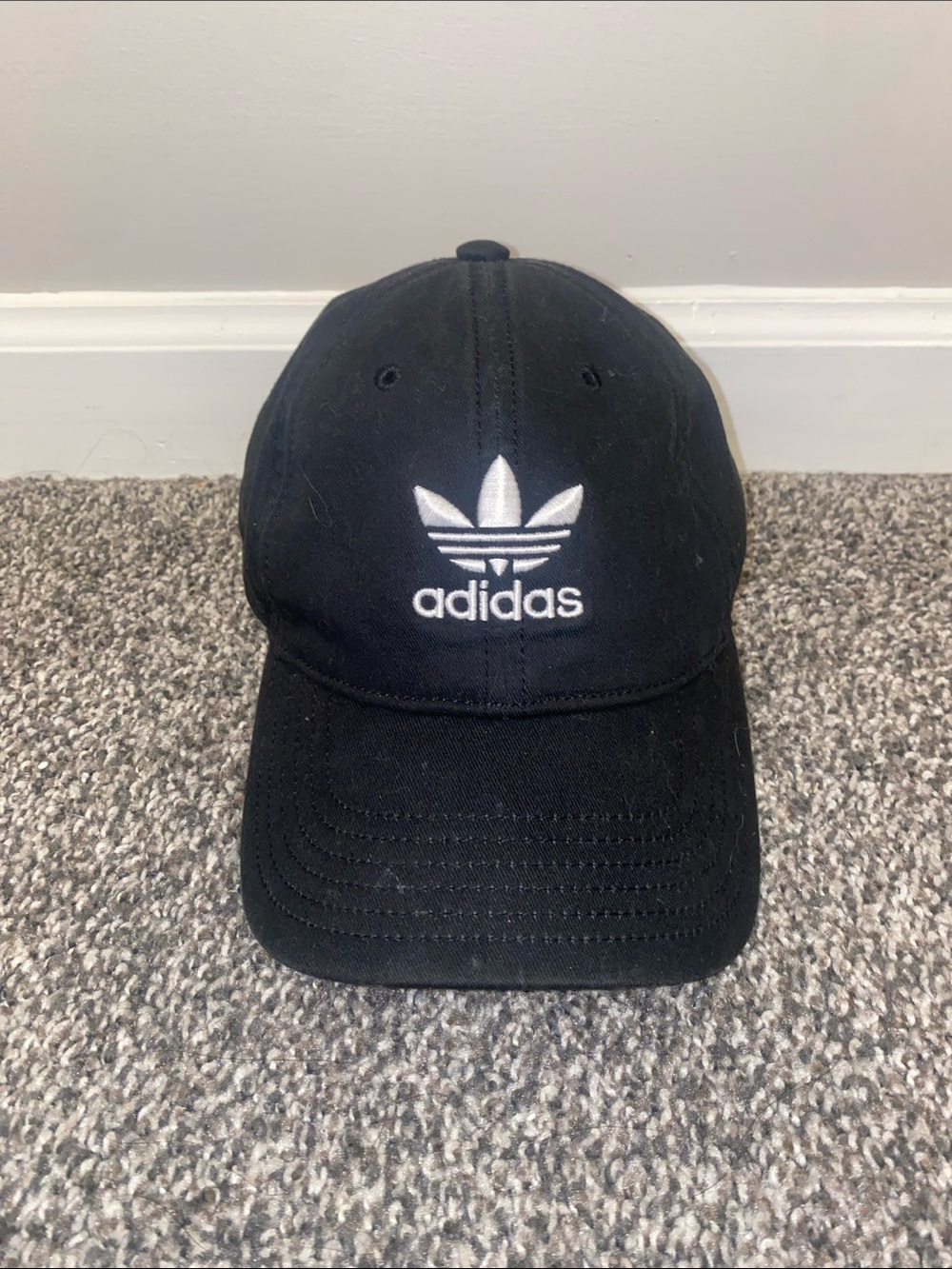 adidas Black Cap with White Trefoil